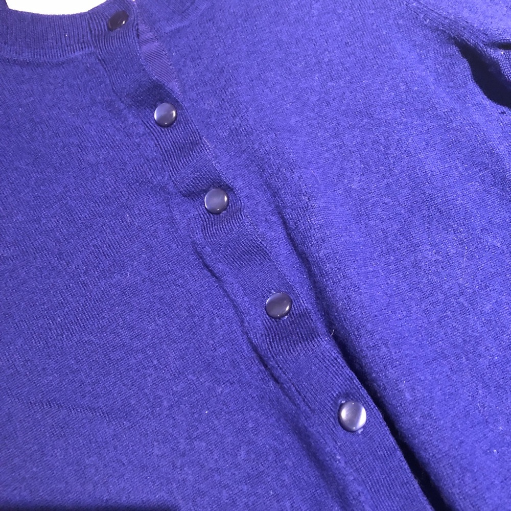 Banana Republic Royal Blue Button-Up Cardigan - Picture 7 of 7